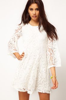 John Zack John Zack Lace Swing Babydoll Dress - Lyst