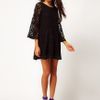 John Zack  Lace Swing Babydoll Dress in Black (alexablack) - Lyst