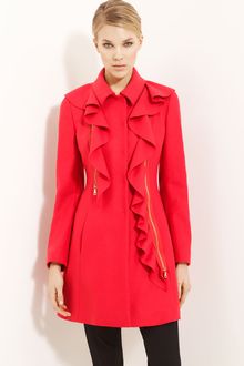 Moschino Cheap & Chic Detachable Ruffle Coat - Lyst