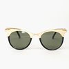 Nasty Gal Metal Head Shades in Gold (black) - Lyst