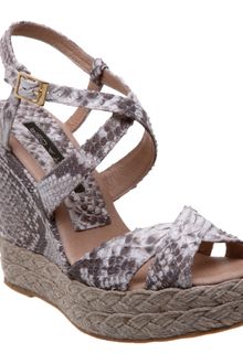 Pied A Terre Lupine P Cross Strap Wedge Sandals - Lyst
