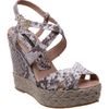 Pied A Terre Lupine P Cross Strap Wedge Sandals in Beige (natural) - Lyst