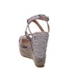 Pied A Terre Lupine P Cross Strap Wedge Sandals in Beige (natural) - Lyst