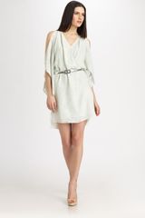 Robert Rodriguez Burnout Silk Cascade Dress