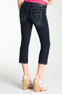 Silver Jeans Co. Flare Leg Capri Jeans - Lyst
