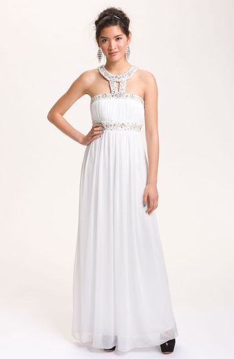 Way-in Embellished Grecian Goddess Gown - Lyst