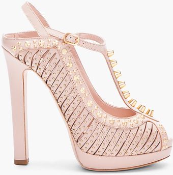  Nude Studded Heels 