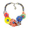 Betsey Johnson Multi Flower Frontal Statement Necklace in Multicolor (multi) - Lyst