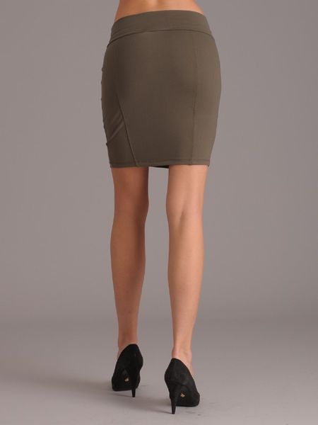 David Lerner Paneled Skirt in Green (army) - Lyst