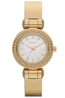 DKNY Glitz Small Round Dial Bangle Watch - Lyst