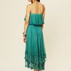 Free People Fringed Goddess Long Dress in Green (succulent) - Lyst