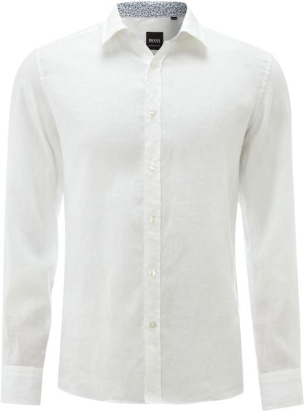 hugo boss long sleeve white