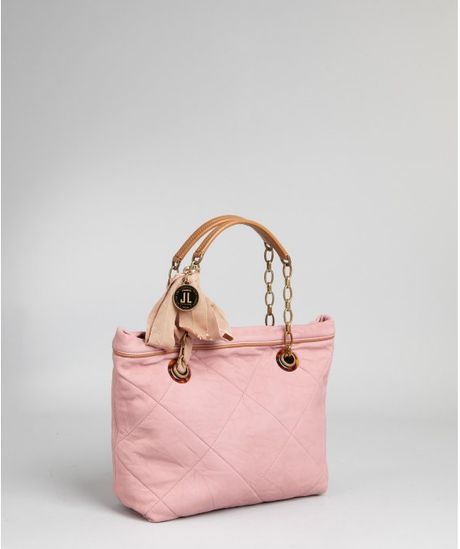 Lanvin Rose Quilted Brushed Lambskin Amalia Tote in Pink (rose) - Lyst