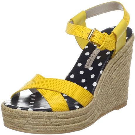 Marc By Marc Jacobs Marc By Marc Jacobs Womens Quero Sa Printed Lizard Espadrille in Yellow - Lyst