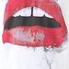 Markus Lupfer Painted Lip Tee in White - Lyst