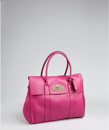 Mulberry Pink Pebbled Leather Bayswater Shoulder Bag in Pink | Lyst