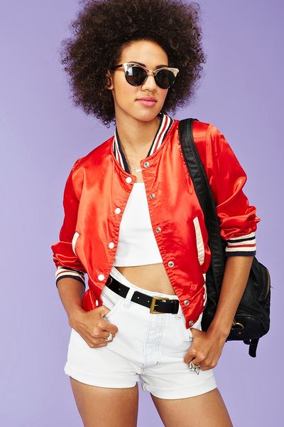 Nasty Gal Bomb Satin Jacket in Red - Lyst