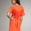 3.1 Phillip Lim Gatheredwaist Shortsleeve Dress in Orange (poppy) - Lyst