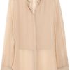 3.1 Phillip Lim Embellished Silkchiffon and Crepe De Chine Blouse in Beige (sand) - Lyst
