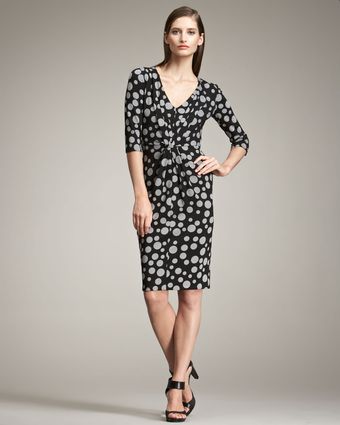  Polka-dot Half-sleeve Dress 