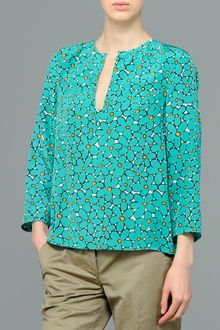 Aspesi Printed Silk Blouse - Lyst
