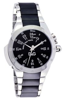 D&G Black Rubber and Stainless Steel Bracelet - Lyst
