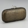Diane Von Furstenberg Lytton Gold Minaudiere in Brown (hammered gold) - Lyst
