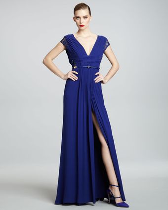 Elie Saab Lacesleeve Gown - Lyst