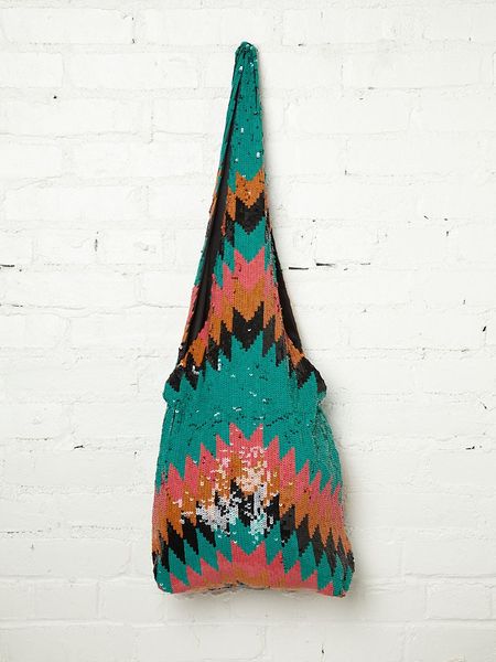 Free People Sari Sequin Hobo in Multicolor (tribal print) - Lyst