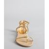 Gucci Gold and Light Powder Braided Leather Flat Sandals in Gold - Lyst