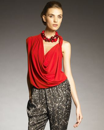 Lanvin Draped Halter Top - Lyst