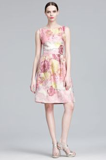 Lela Rose Floral Jacquard Sheath Dress - Lyst
