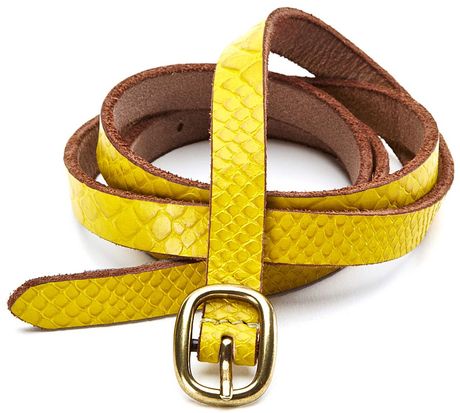 Lucky Brand Skinny Belt in Yellow (cha) - Lyst