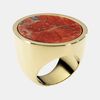 Michael By Michael Kors Michael Kors Large Slice Ring in Gold (coral/ gold) - Lyst