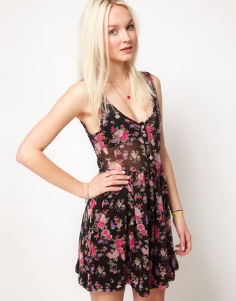 Mink Pink Minkpink Delightful Days Sheer Floral Dress - Lyst