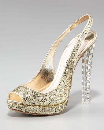  Jewel-heel Glitter Pump 
