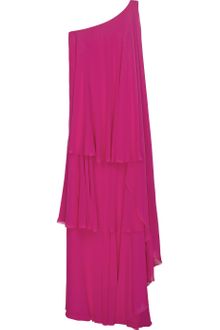 Notte By Marchesa Asymmetric Silkchiffon Tiered Gown - Lyst