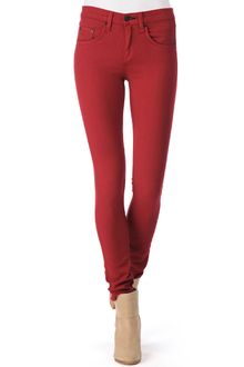 Rag & Bone High Rise Skinny Red - Lyst