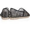 Valentino Leather and Lace Espadrilles in Black - Lyst