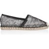 Valentino Leather and Lace Espadrilles in Black - Lyst