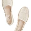 Valentino Leather and Lace Espadrilles in Beige (sand) - Lyst