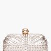 Alexander Mcqueen Metallic Nappa Whipstitch Clutch in Silver (gold) - Lyst