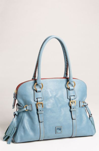 Dooney & Bourke Domed Buckle Satchel in Blue (dusty blue) - Lyst