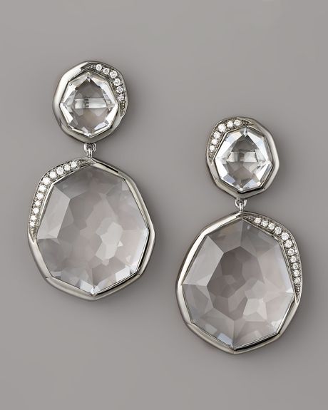 Ippolita Clear Quartz & Diamond Earrings in Silver (cq) - Lyst