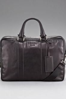 Prada Leather Briefcase - Lyst