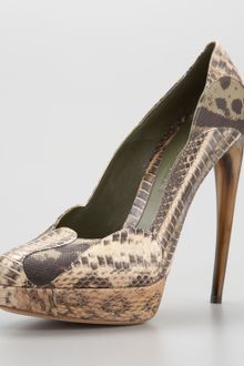 Alexander McQueen Snakeskin Pump - Lyst