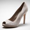 Alexander Mcqueen Knottedback Suede Platform Pump in Gray (turtle dove) - Lyst
