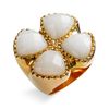 Ariella Collection Clover Cats Eye Ring in Gold (white/ gold) - Lyst