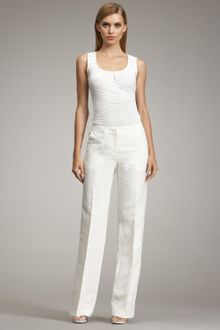 Armani Linen Trousers - Lyst