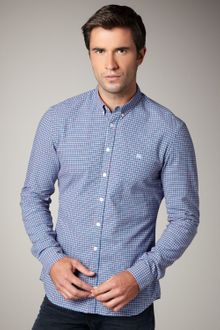 Burberry Brit Small-check Button-down Shirt - Lyst